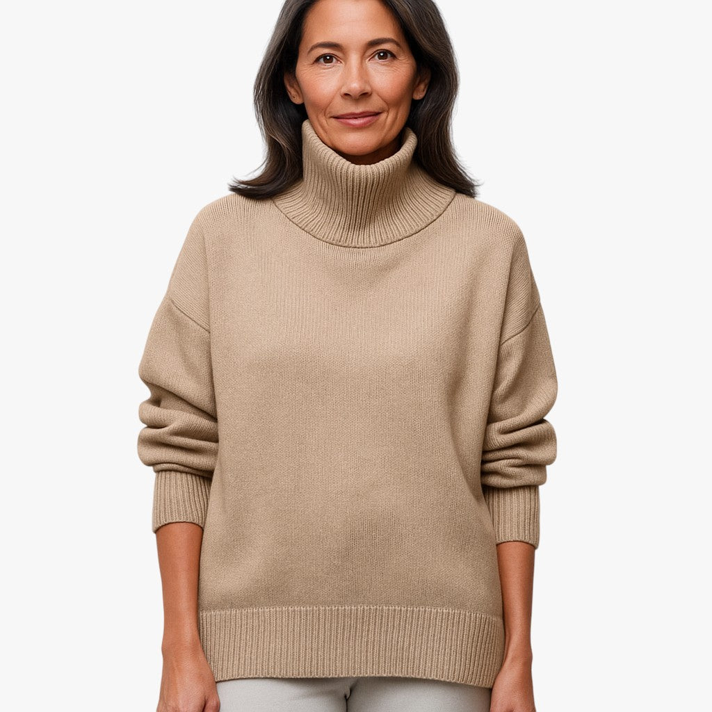 Damski sweter z golfem