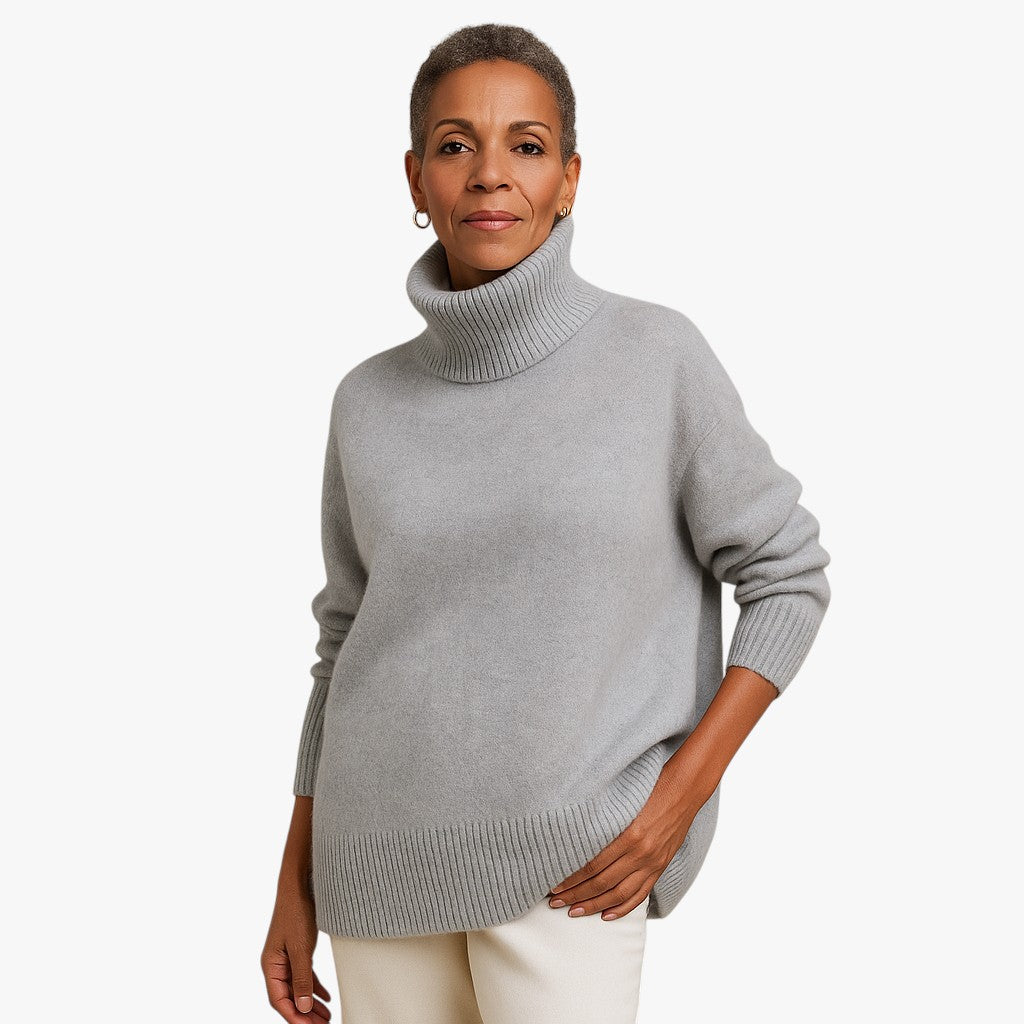 Damski sweter z golfem