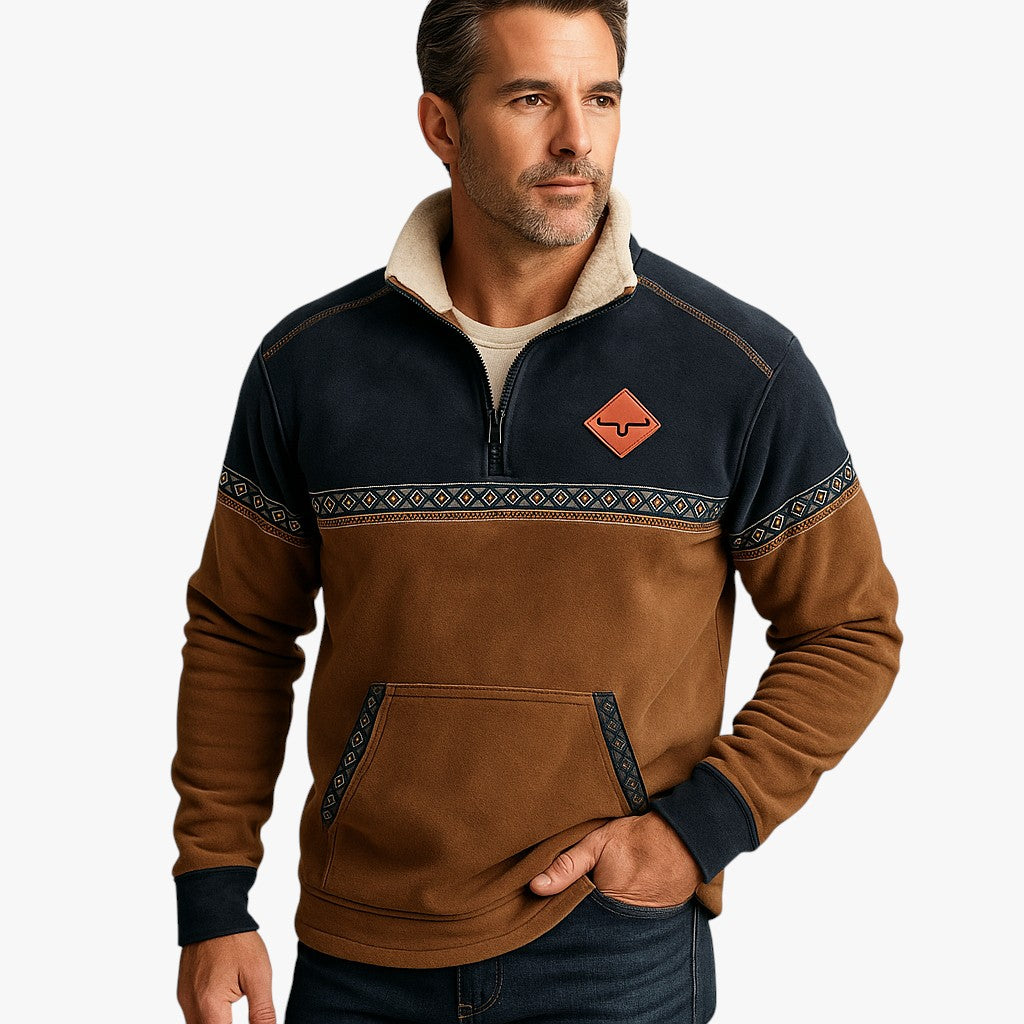 Męski sweter zapinany na zamek